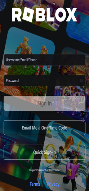 Login Roblox